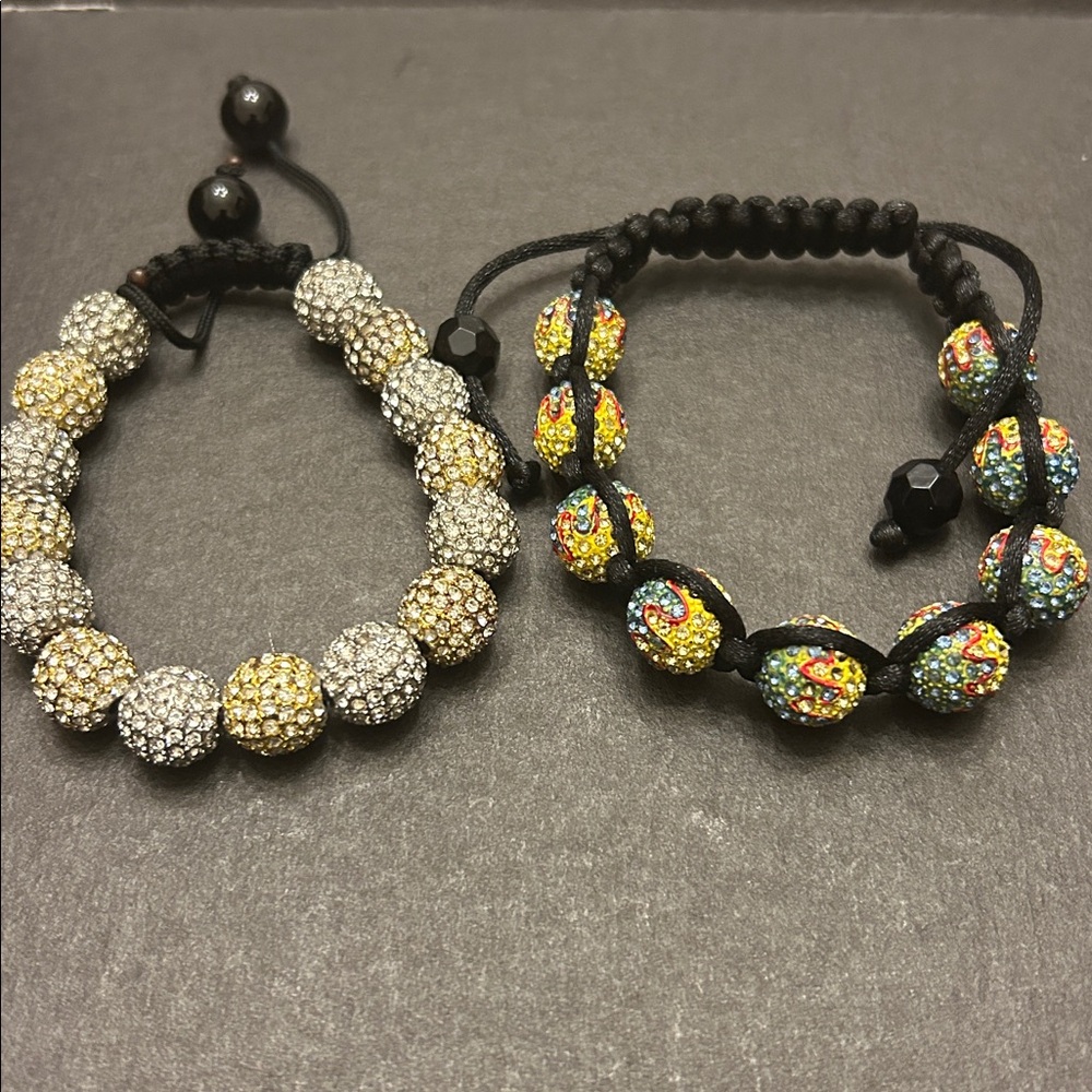 Sparkling Beaded Bracelet Duo